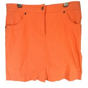 Lohla Sport Stellar Stretch Skort Skirt 6 Orange Pockets Golf Tennis Performance